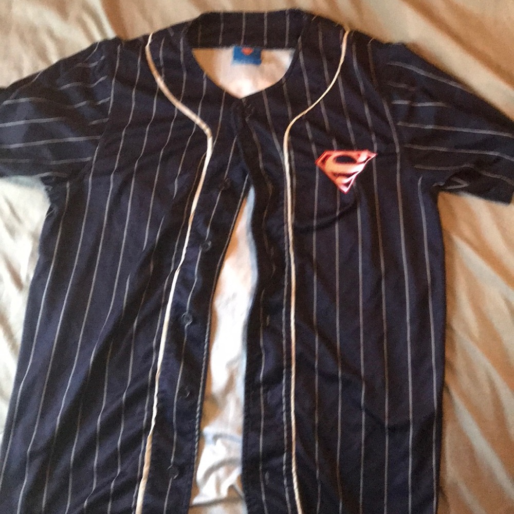 Button up supermen shirt